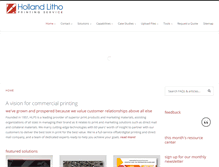 Tablet Screenshot of hollandlitho.com